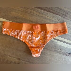 NWT PINK Victoria’s Secret Orange Velvet Thong